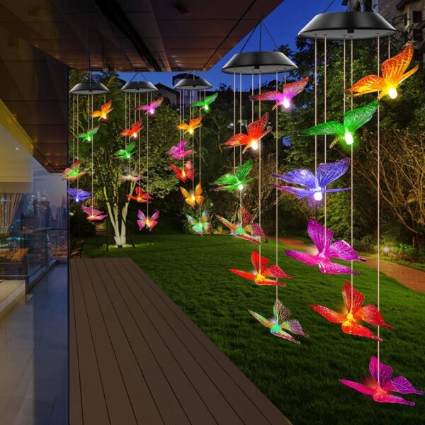 Butterfly Solar Wind Chimes - Image 2